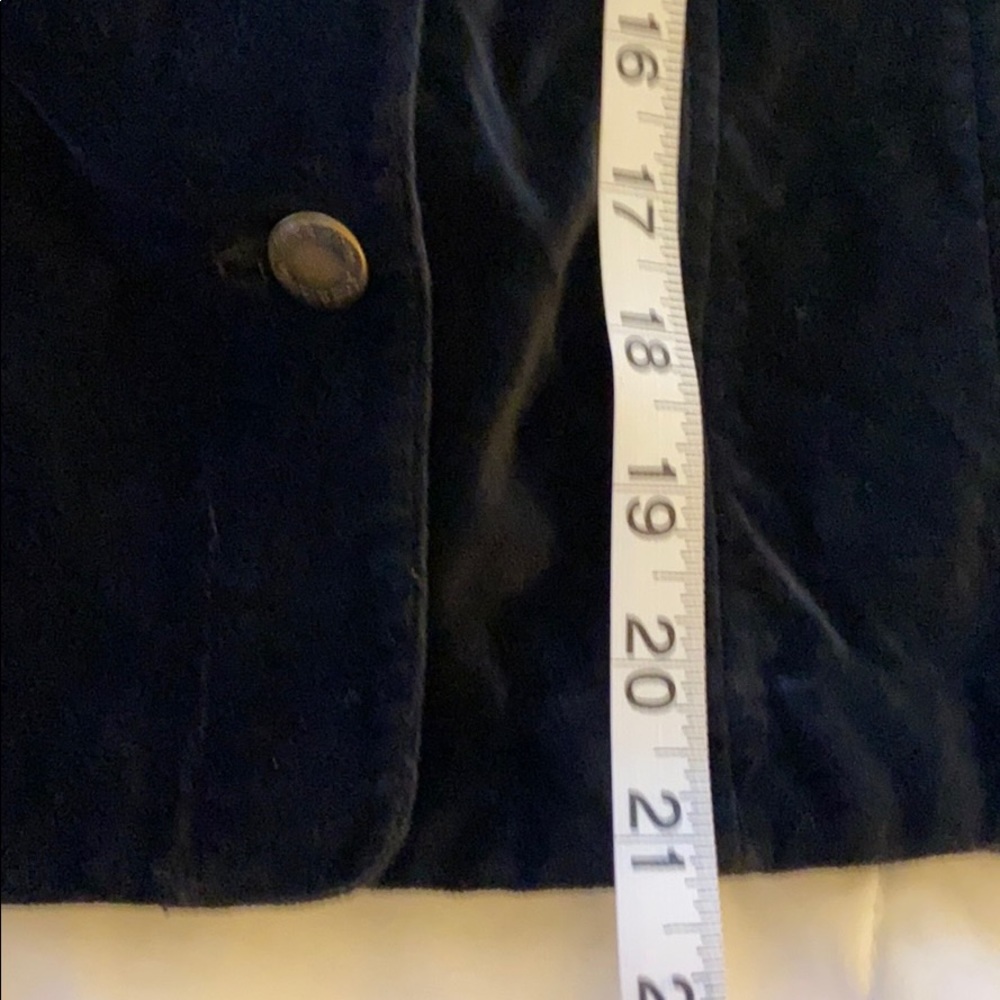 BLACK FITTED  VELVET JEAN JACKET - Picture 8 of 8